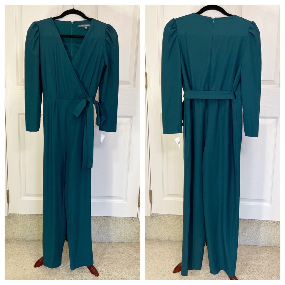 NWT! JULIA JORDAN PUFF-SHOULDER JUMPSUIT - Picture 2 of 8